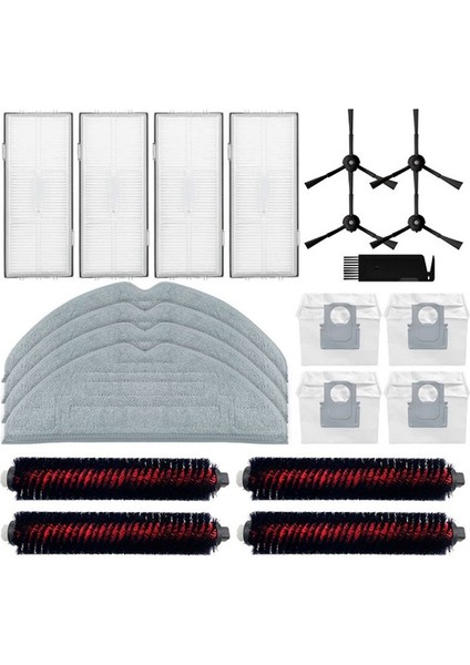 Roborock S8 Pro Ultra/ G20 A6900RR Yedek Parçalar Yan Fırça Hepa Filtre Mop Toz Torbası Yüksek Hızlı Temizlik Haddeleme Fırçası (Yurt Dışından)
