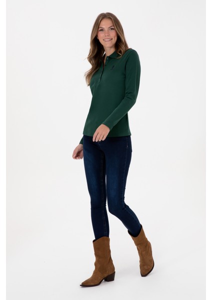 Kadın Koyu Yeşil Sweatshirt 50307755-VR079 fırsatları