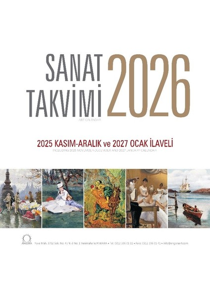 2026 Sanat Duvar Takvimi