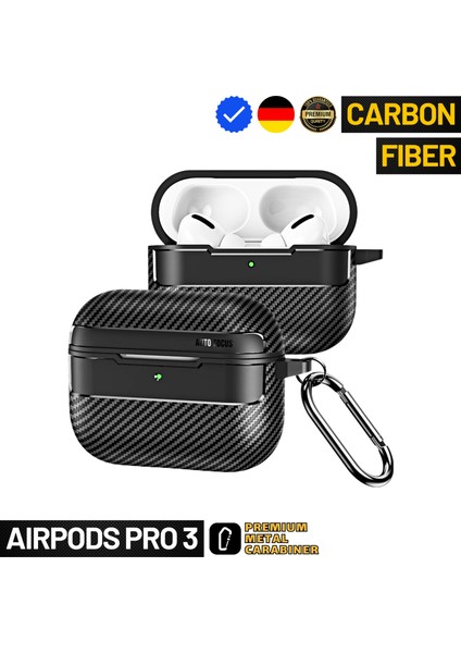 Pro 3. Nesil Uyumlu Karbon Fiber Hybrid Polymer Technology Premium Kulaklık Kılıfı