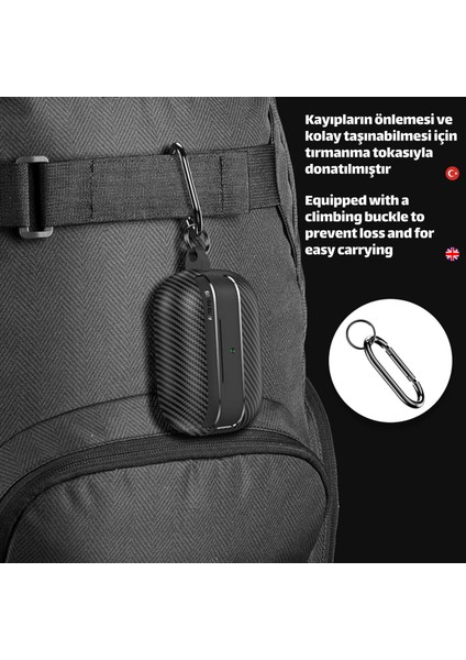 Pro 3. Nesil Uyumlu Karbon Fiber Hybrid Polymer Technology Premium Kulaklık Kılıfı