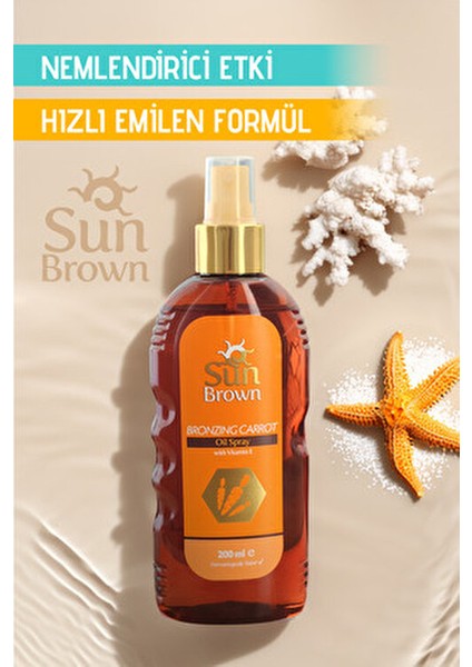 Yoğun Bronzlaştırıcı Havuç Yağı SPF 0 Cilde Parlaklık ve Yumuşaklık 200 ml