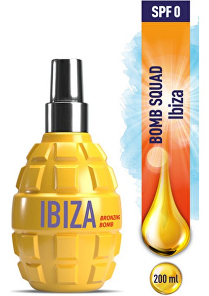 Ibiza Bronzlaştırıcı Yağ SPF 0 200 ml Hızlı Bronzlaşma İçin indirimleri