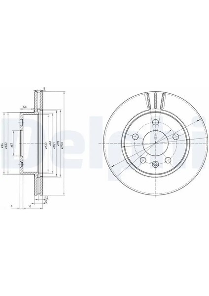 BG3296 Fren Diski On A6384210112 (2 Adet Fiyatıdır)