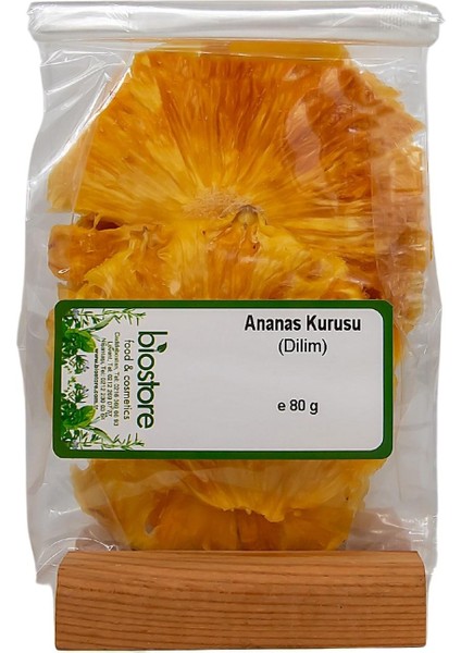 Dilimlenmiş Şeker İlavesiz Ananas Kurusu 80 G fiyatları