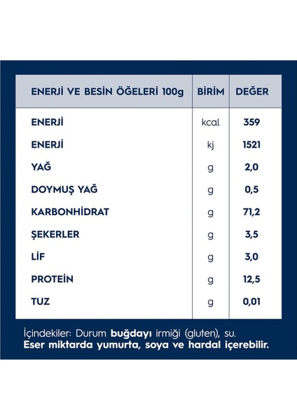 Tortiglioni (Kalın Kesme) Makarna 500 gr x 9 Adet fırsatları