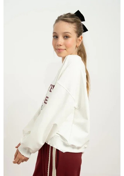 Kız Çocuk 7860 Önü Eksraforlu 2 Iplik Sweat modelleri