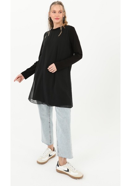 Kadın Balıkçı Yaka Tül Detaylı Bluz fırsatları