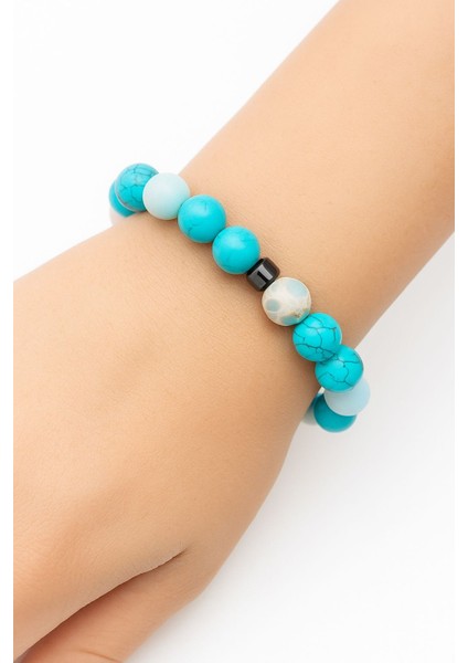 Zenaura Agalmatolit Turkuvaz Doğaltaş Bileklik