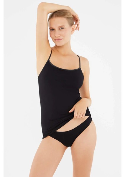 5007 Kadın 2'li Ayarlanabilir Ip Askılı Atlet-Siyah fiyatları