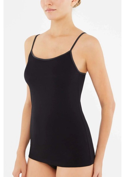 5007 Kadın 2'li Ayarlanabilir Ip Askılı Atlet-Siyah