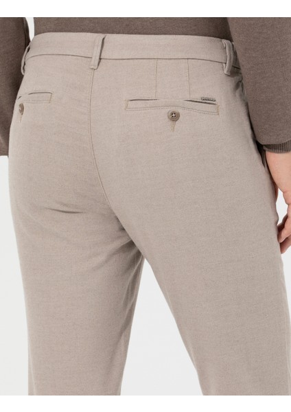 Erkek Bej Slim Fit Kanvas Pantolon 50259756-VR011