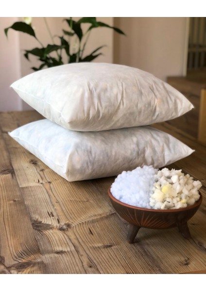 2 Adet Kırlent Iç Yastık - 8 Farklı Ebat - Dolgusu 50% Boncuk Silikon/50% Kırpık Sünger