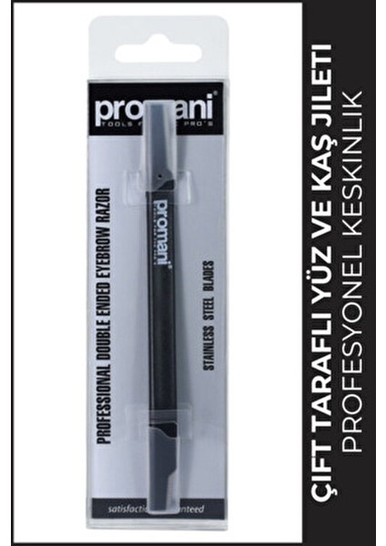 Profesyonel Çift Taraflı Kaş Usturası Paslanmaz Çelik Bıçaklarla Siyah Renk fiyatları