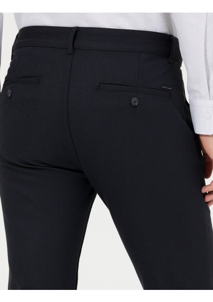 Erkek Lacivert Slim Fit Kanvas Pantolon 50259761-VR033