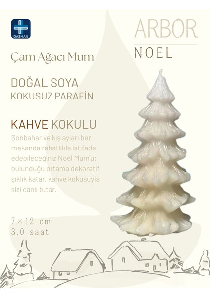 Arbor Noel Doğal Soya Kahve Kokulu Çam Ağacı Mum