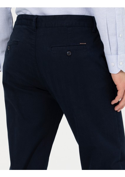 Erkek Lacivert Regular Fit Kanvas Pantolon 50259782-VR033