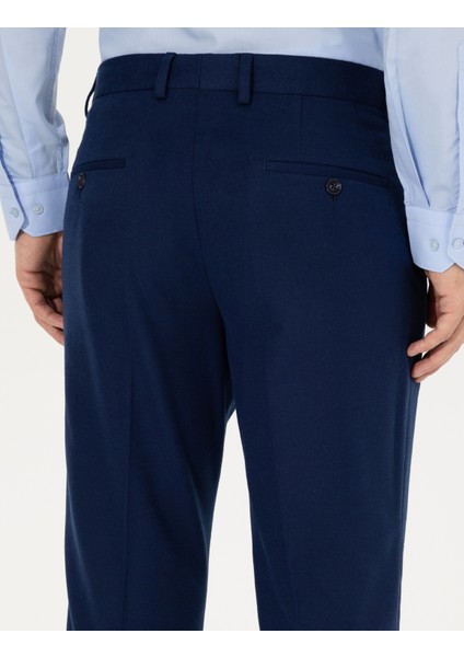 Erkek Açık Lacivert Slim Fit Kumaş Pantolon 50260475-VR059
