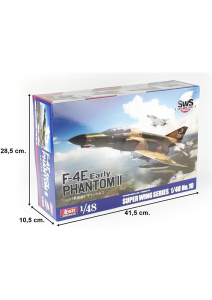 48-10 1/48 Ölçek, F-4e Early Phantom Iı Savaş Uçağı, Plastik Model Kiti