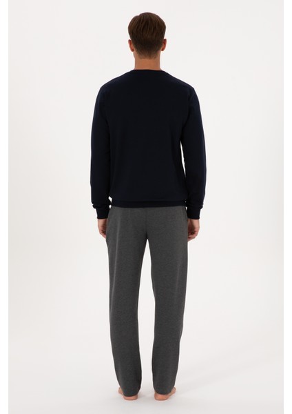 Erkek Lacivert Pijama Takım 50318540-VR033 indirimleri