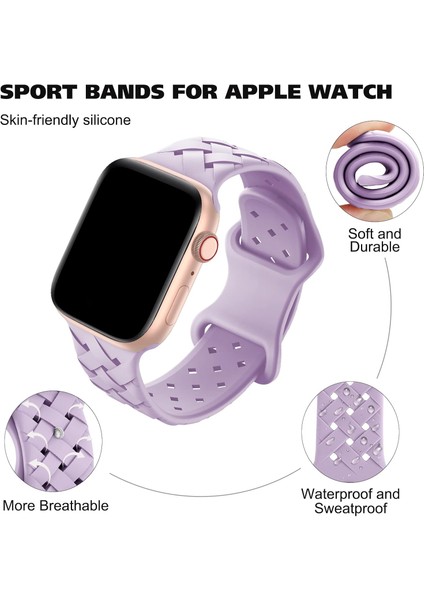 Apple Watch Seri 49/46/45/44/42 mm Uyumlu Soft Silikon Ayarlanabilir Kordon fırsatları