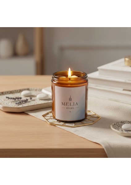 Amber %100 Doğal Soya Wax Kokulu Mum Büyük Boy 200 ml - Pembe Solmayan Gül ve Özel Hediye Kutusunda indirimleri