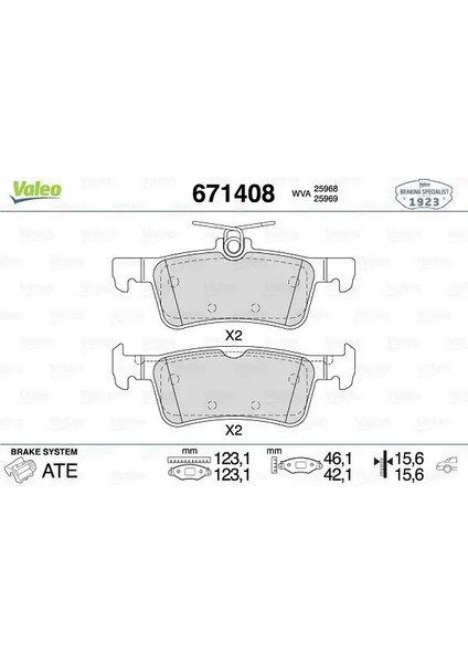 671408 Arka Fren Balatasi 1611331480 1647875880