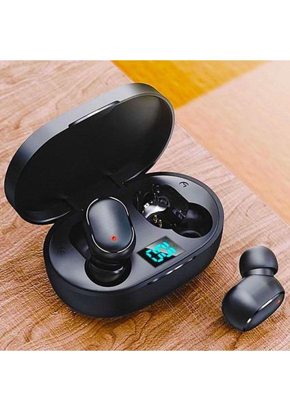 E6S Bluetooth 5.0 Tws Kablosuz Kulaklık – LED Ekranlı Şarj Kutusu, Şık ve Ergonomik Tasarım