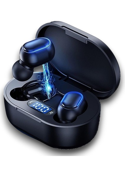 E6S Bluetooth 5.0 Tws Kablosuz Kulaklık – LED Ekranlı Şarj Kutusu, Şık ve Ergonomik Tasarım fiyatları