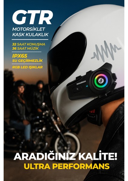 Pazaraza Fineblue Gtr Kask Kulaklık 5.4 Bluetooth Yüksekses Kalitesi