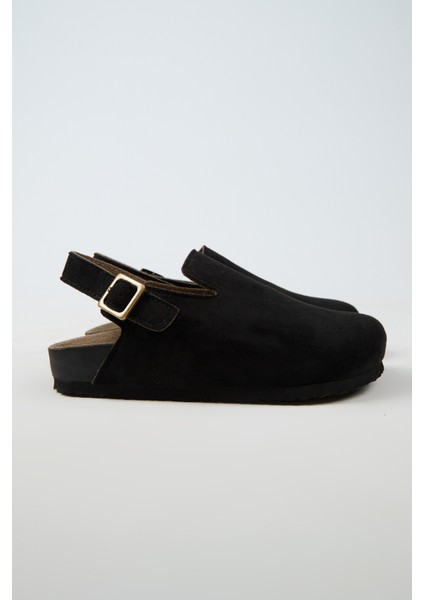 Lapaz Kadın Vegan Deri Tokalı Siyah Sabo Terlik fiyatları