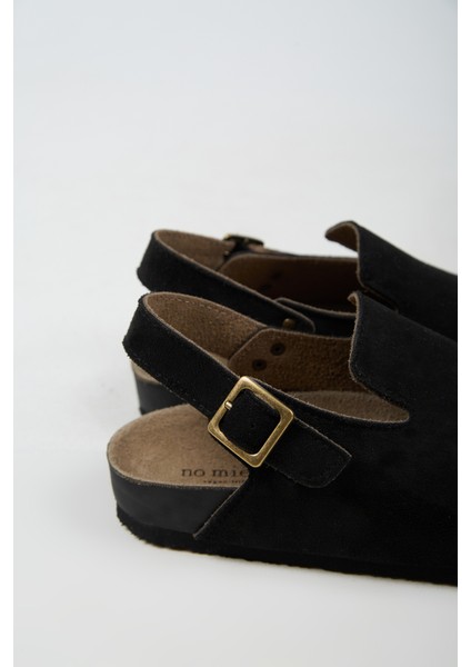 Lapaz Kadın Vegan Deri Tokalı Siyah Sabo Terlik fırsatları