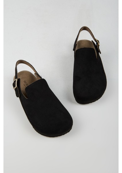 Lapaz Kadın Vegan Deri Tokalı Siyah Sabo Terlik indirimleri