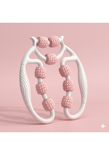 Kas Gevşetici Masaj Aleti Lenf Selülit 9 Tekerlekli Esnek Ayarlanabilir Bacak Kol Boyun