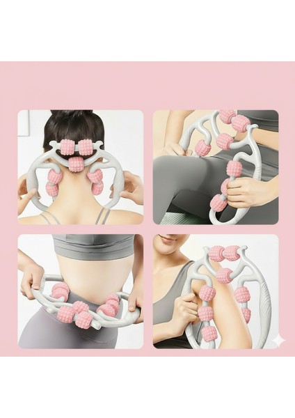 Kas Gevşetici Masaj Aleti Lenf Selülit 9 Tekerlekli Esnek Ayarlanabilir Bacak Kol Boyun modelleri