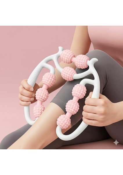 Kas Gevşetici Masaj Aleti Lenf Selülit 9 Tekerlekli Esnek Ayarlanabilir Bacak Kol Boyun fırsatları