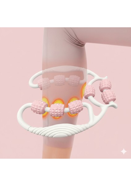 Kas Gevşetici Masaj Aleti Lenf Selülit 9 Tekerlekli Esnek Ayarlanabilir Bacak Kol Boyun indirimleri