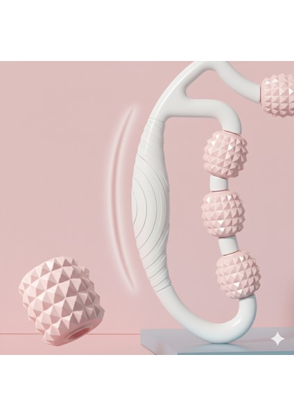 Kas Gevşetici Masaj Aleti Lenf Selülit 9 Tekerlekli Esnek Ayarlanabilir Bacak Kol Boyun