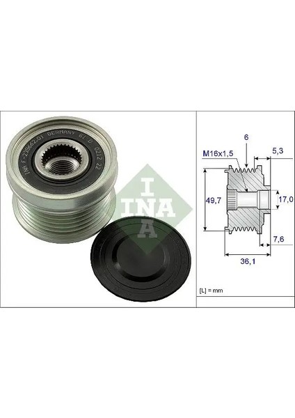 535013410 Alternator Kasnagi 1621543802 66215531A5 6621553315