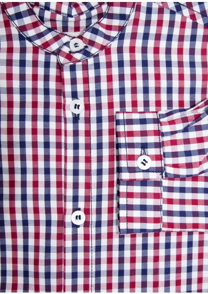 %100 Pamuk Ekose Hakim Yakalı Baharlık Erkek Çocuk Gömleği fırsatları