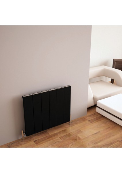 Elvıno 0800*0370*03/RAL 9005 Kumlu Siyah/std.bağl.(Iki Yan Alt-Üst Çapraz)/alm.radyatör