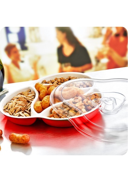 Dört Bölmeli Kahvaltı Çerez Piknik Seti Dekoratif Kullanışlı Kahvaltılık Kutusu indirimleri
