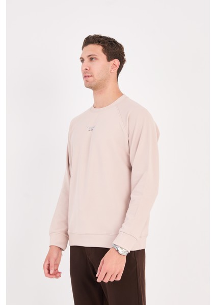 Rahat Kesim Dokulu Ottoman Kumaş Baskılı Erkek Sweatshirt -R2601 modelleri