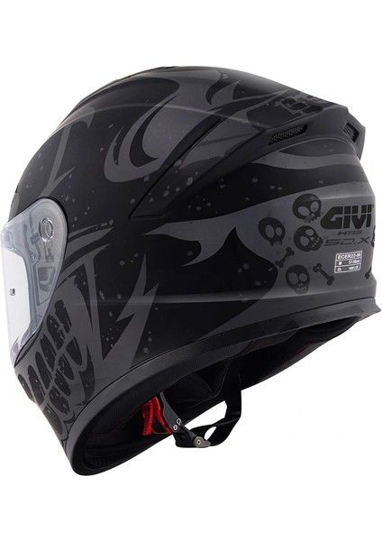 Gıvı 50.x Bones Mat Siyah-Gri Kask modelleri