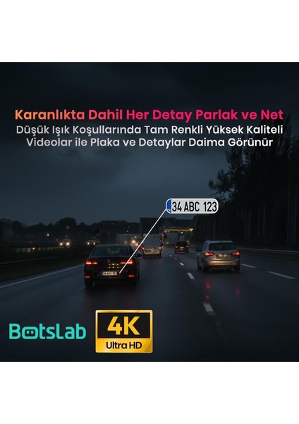 360+ Botslab G980H Pro 4K 3 Kameralı Wifi+Gps Akıllı Araç Içi Kamera +170° Geniş Açı+Süper Kapasitör+Sesli Kontrol+Gece Görüşlü (128GB Hafıza Kartı Hediyeli) fırsatları