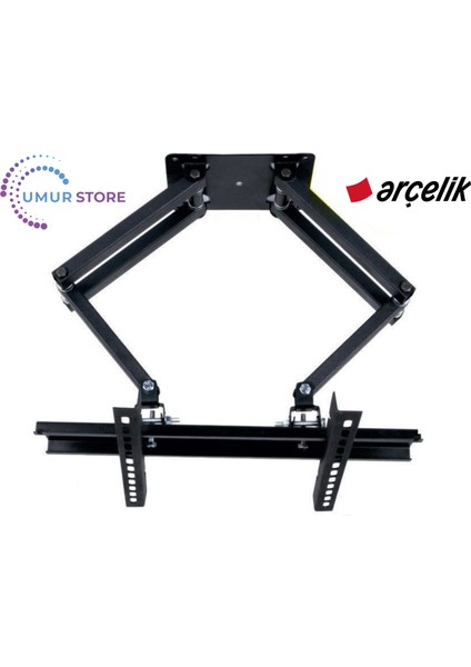 A32 D 561 B 32”- 55” Inç / 82-140 Ekran LCD LED Tv Çift Kollu Hareketli Duvar Askı Aparatı