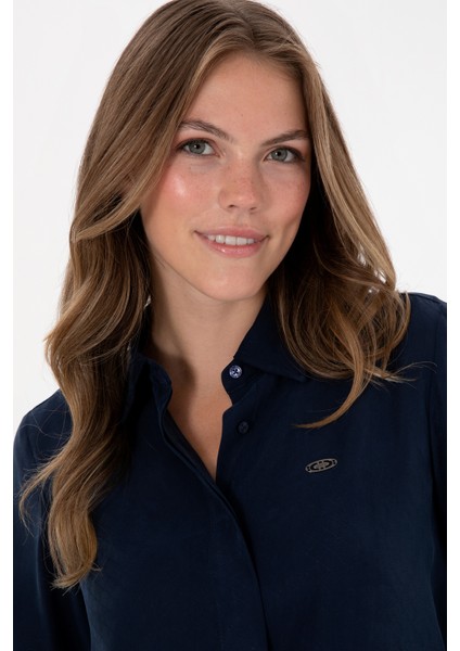 Kadın Lacivert Gömlek Desenli 50299622-VR033 fiyatları