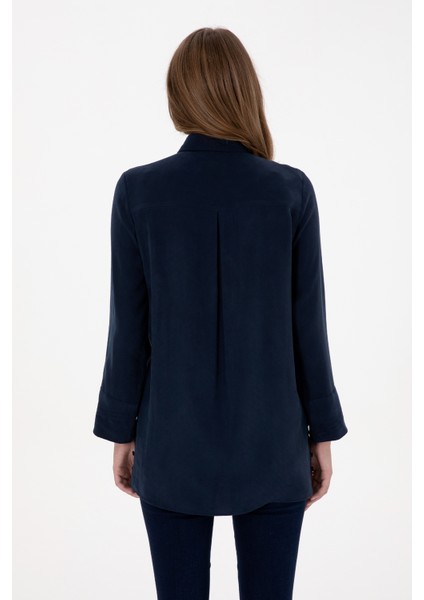 Kadın Lacivert Gömlek Desenli 50299622-VR033 indirimleri