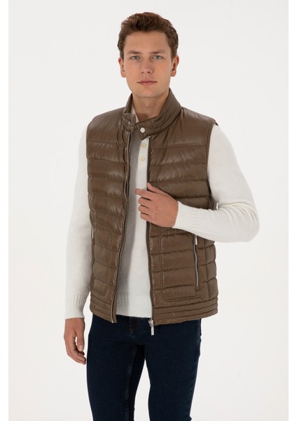 Erkek Haki Yelek (Dokuma) 50310306-VR027