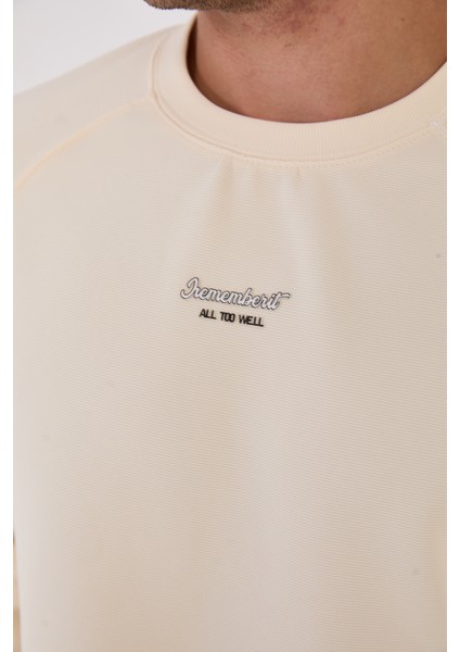 Rahat Kesim Dokulu Ottoman Kumaş Baskılı Erkek Sweatshirt -R2601 modelleri